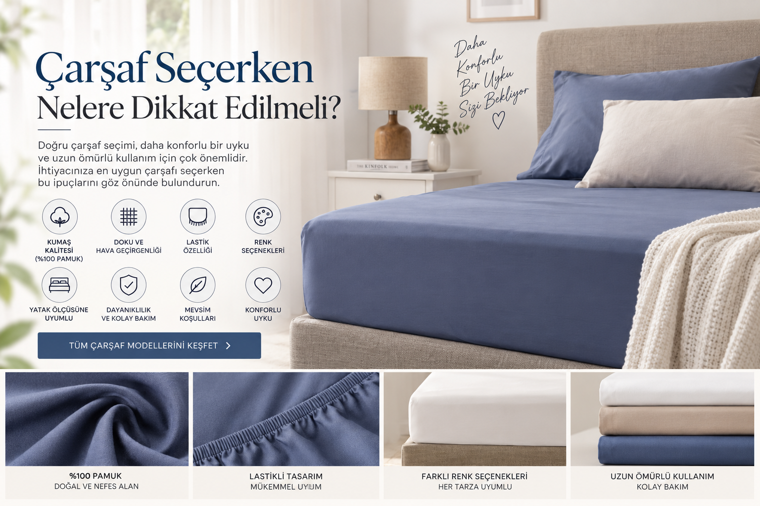 Çarşaf Seçerken Nelere Dikkat Edilmeli?