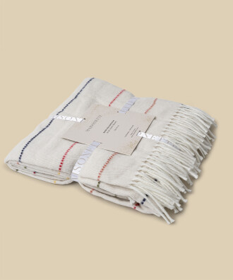 ACRYLIC SCOTCH BLANKET/M.LATTE/130X170