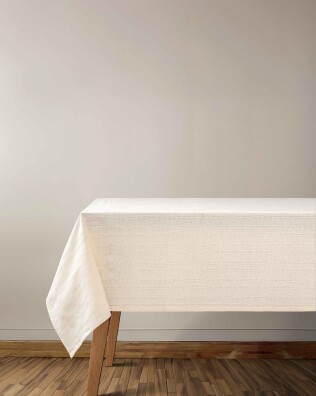 AURA MASA ÖRTÜSÜ - %100 PAMUK - 140X200 CM - MAISONETTE KREM