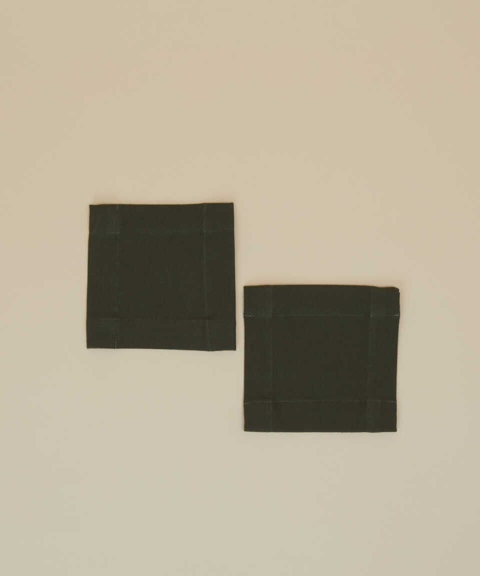 DENİM COLLECTION 2'Lİ BARDAK ALTLIĞI 15X15 YEŞİL