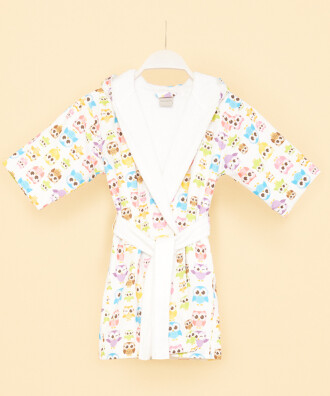 BABY OWL CHILDREN'S BATHROBE RENKLİ