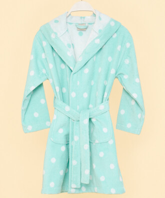BUBBLE CHILDREN'S BATHROBE SU YEŞİLİ