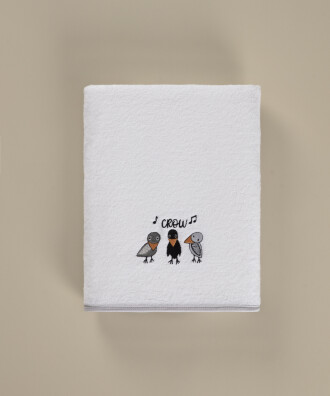 CROW CHILDREN'S TOWEL BEYAZ