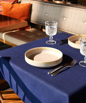 DENIM COLLECTION TABLECLOTH 100X100 INDIGO - 1