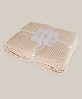 LADY COTTON BLANKET BEJ