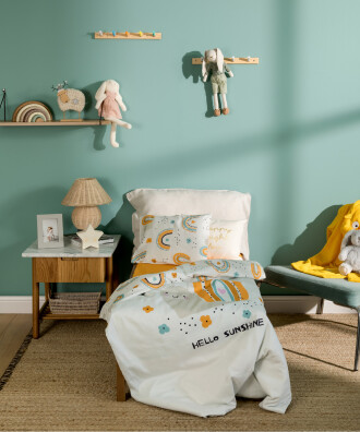 LITTLE SNAIL CHILDREN'S BEDSIDE COVER SET 100X150 COLORFUL RENKLİ