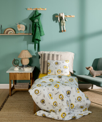 ROAR CHILDREN'S BEDSIDE SET 100X150 WHITE - 2
