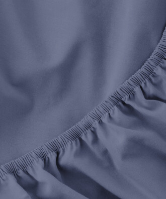 WOVEN FITTED SHEET BLUE - 3