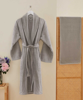 ORGANIC HAVLU - BANYO HAVLUSU, %100 ORGANİK PAMUK - MAISONETTE GRİ
