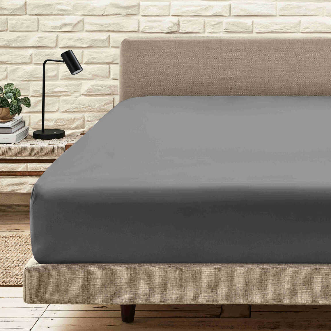 ÖRME LASTİKLİ ÇARŞAF GRİ
