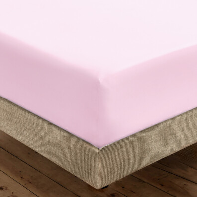 ÖRME LASTİKLİ ÇARŞAF PUDRA PEMBE - 2