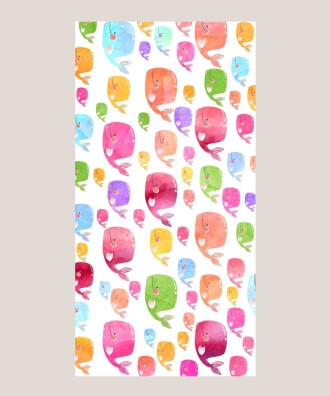 PUFFISH PLAJ HAVLUSU - ÇOCUK PLAJ HAVLUSU, %100 PAMUK, DİJİTAL BASKILI - RENKLİ - 75X150 CM - MAISONETTE - 1