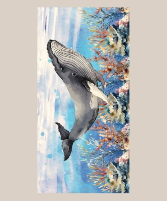 WHALE PLAJ HAVLUSU - %100 PAMUK, DİJİTAL BASKILI - MULTİ - 75X150 CM - MAISONETTE - 2